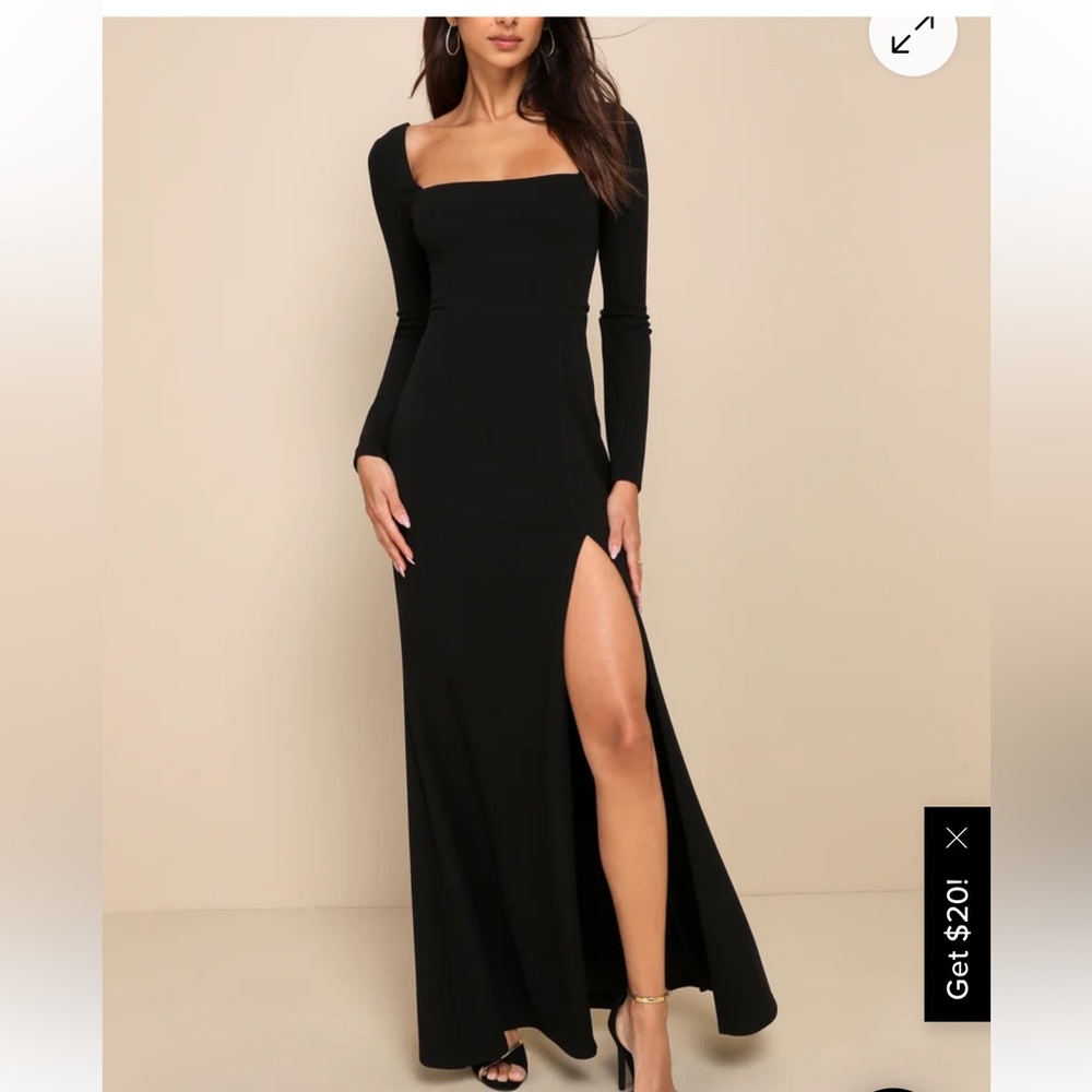Lulus Black Long Sleeve Dress